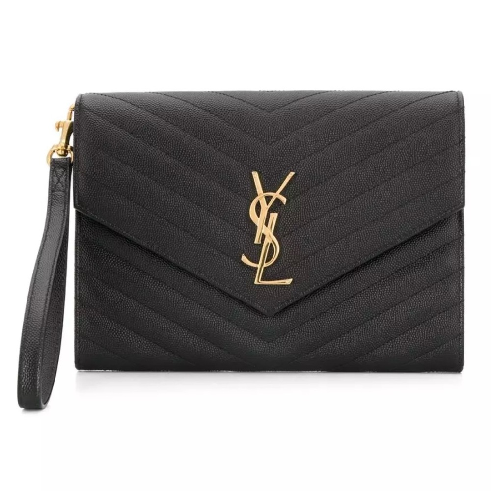 ‼️SOLD‼️ Authentic Saint Laurent YSL Quilted Wristlet